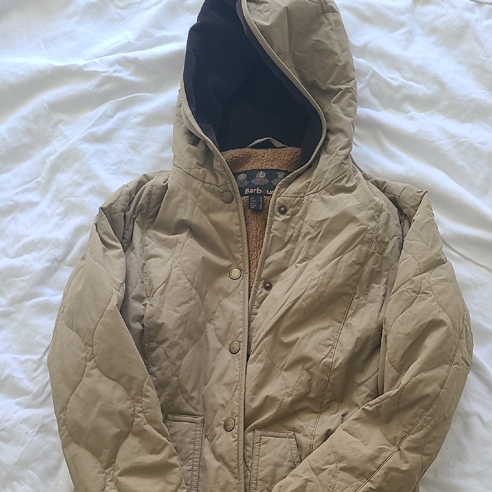 Barbour Tan Quilted Jacket